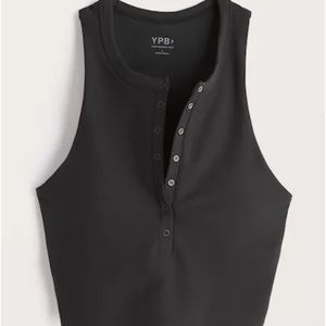 Abercrombie button front workout top